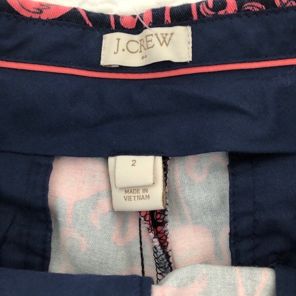 J. Crew factory navy and pink flamingo shorts - Picture 3 of 5
